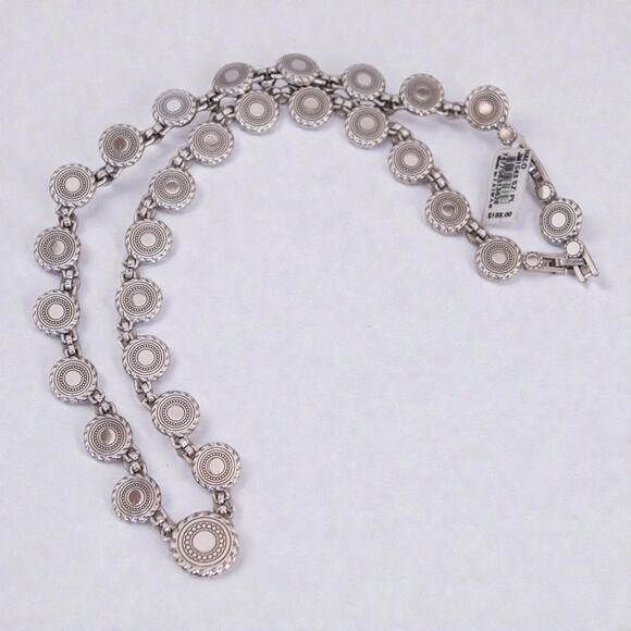 Brighton Halo Eclipse Blue Enamel Crystal Collar Necklace Silver Plated Rare - Picture 5 of 7